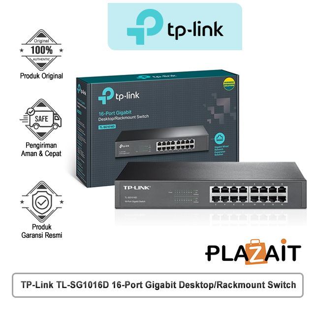 TP-Link TL-SG1016D 16-Port Gigabit Desktop/Rackmount Switch