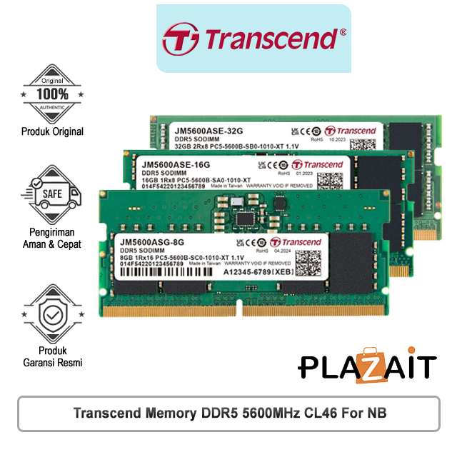 Transcend Memory DDR5 5600MHz CL46 For NB
