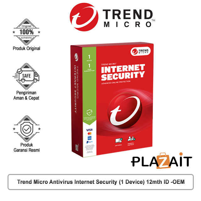 Trend Micro Antivirus Internet Security 1 Device 1 Year Advanced Online Protection