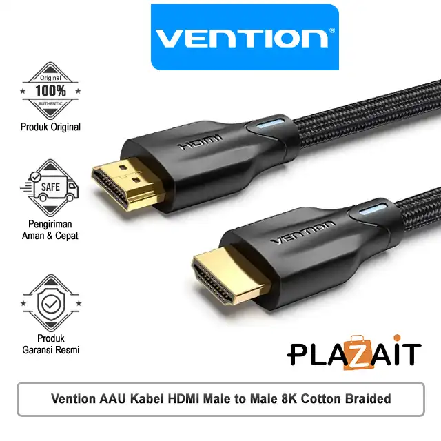 Vention AAU Kabel HDMI Male to Male 8K Cotton Braided - 3M