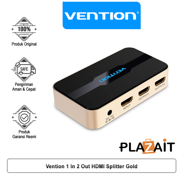 Vention ACB 1 In 2 Out HDMI Splitter Gold