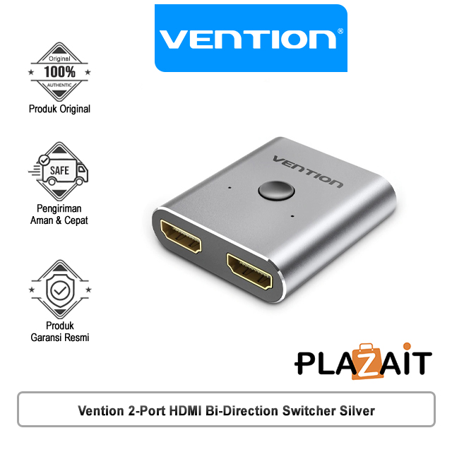Vention AFU 2-Port HDMI Bi-Direction Switcher Silver