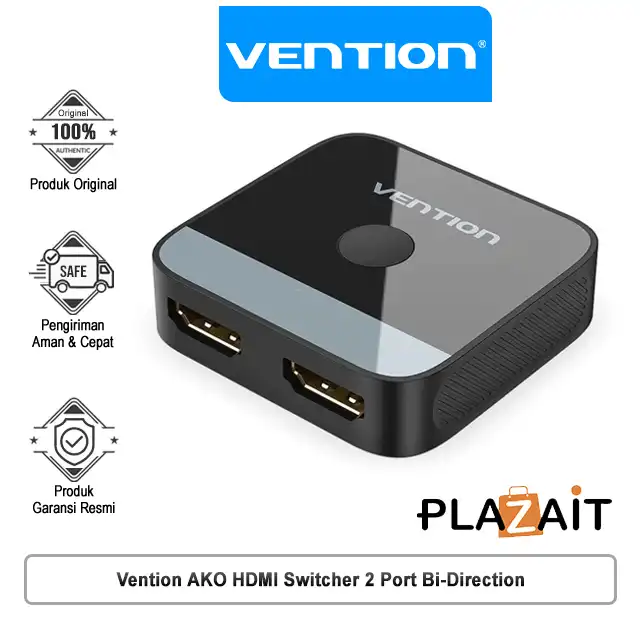 Vention AKO HDMI Switcher 2 Port Bi-Direction - Switcher HDMI 4K Black