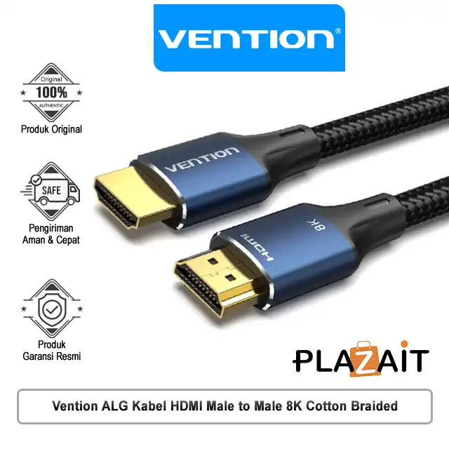 Vention ALG Kabel HDMI Male to Male 8K Cotton Braided - 2M