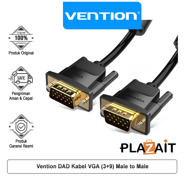 Vention DAD Kabel VGA (3+9) Male to Male Cable with Ferrite Core