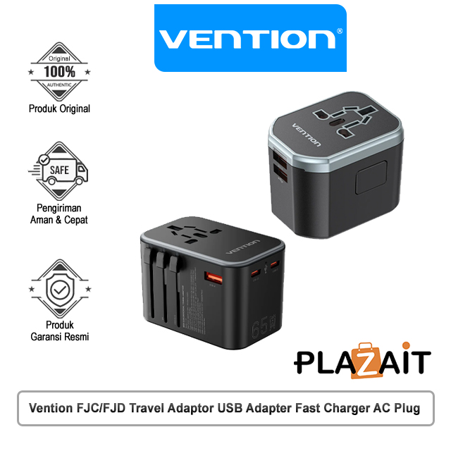 Vention FJC/FJD Travel Adaptor USB Adapter Fast Charger AC Plug 