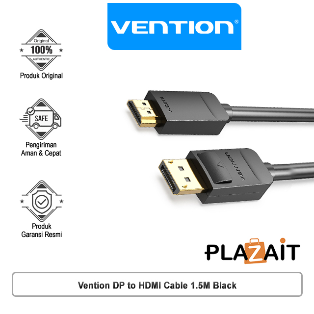 Vention HAD Kabel Converter DP to HDMI 1.5M Black