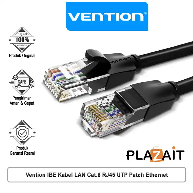 Vention IBE Kabel LAN Cat.6 RJ45 UTP Patch Ethernet Black