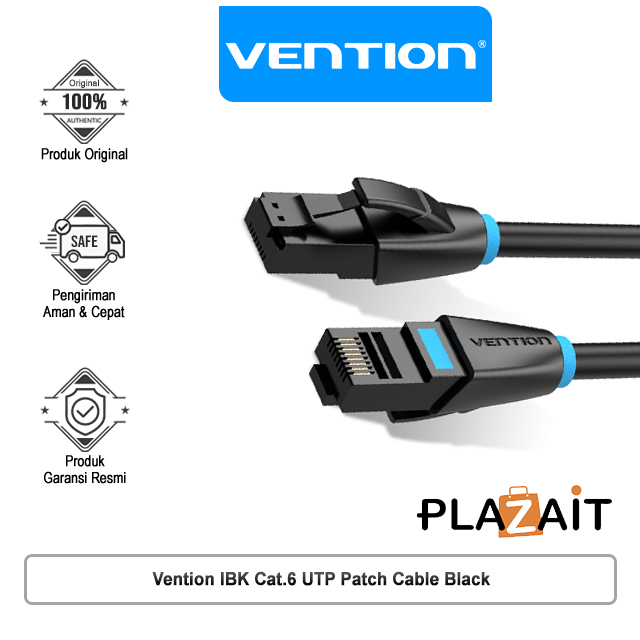 Vention IBK Cat.6 UTP Patch Kabel Lan RJ45 Ethernet Black