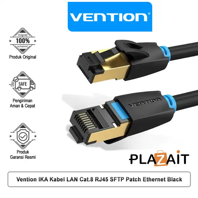 Vention IKA Kabel LAN Cat.8 RJ45 SFTP Patch Ethernet Black