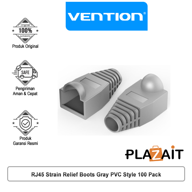 Vention IOC RJ45 Strain Relief Boots Gray Pelindung Kabel 100 Pack