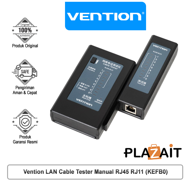 Vention KEF LAN Cable Tester Manual RJ45+RJ11 Network Ethernet