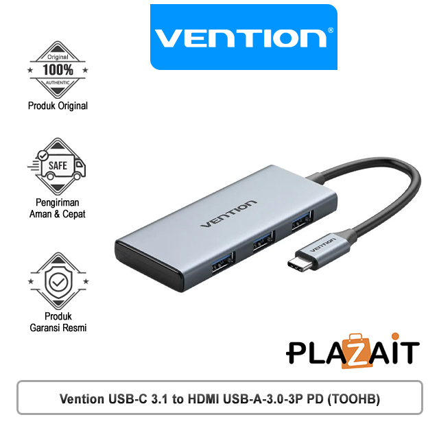 Vention USB-C 3.1 to HDMI USB-A-3.0-3P PD (TOOHB)