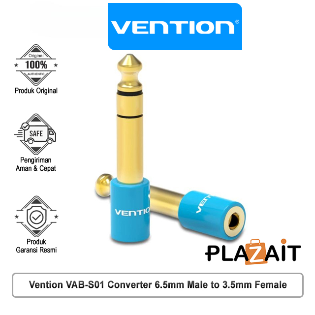 Vention VAB-S01 Converter 6.5mm Male to 3.5mm Female Audio Adapter