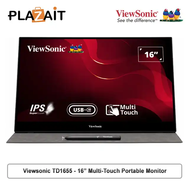 Viewsonic TD1655 - 16” Multi-Touch Portable Monitor | USB-C