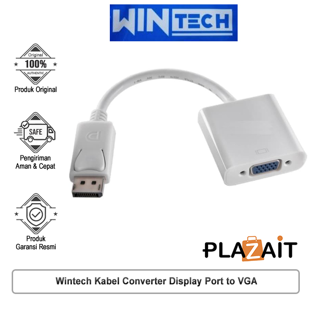 Wintech Kabel Converter Display Port to VGA White