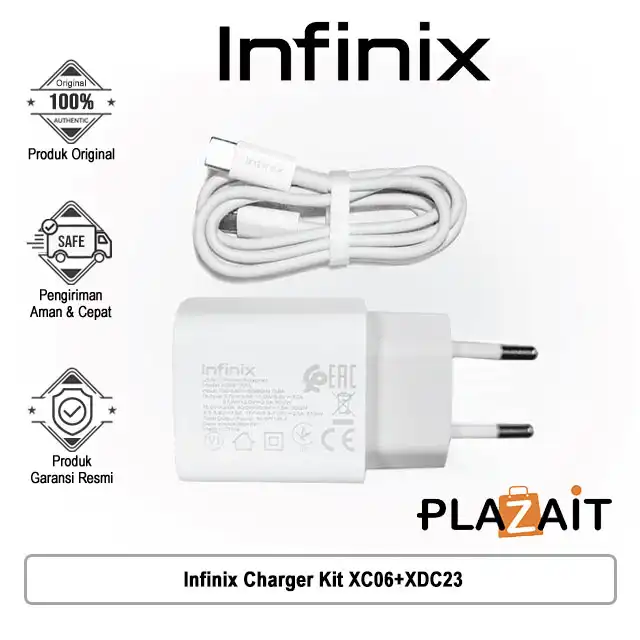 Infinix Charger Kit XC06 - 30W Fast Charging Adaptor with 3A Type-C to C Cable