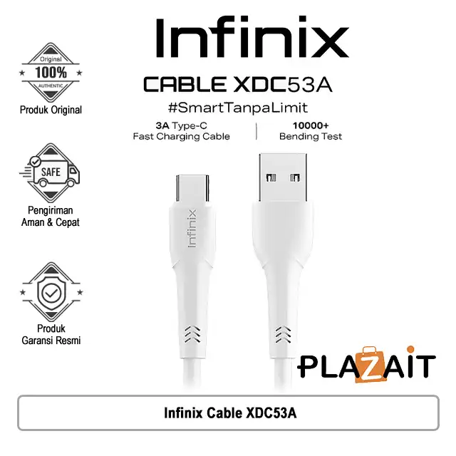 Infinix Kabel Data XDC53A - Type-A to C 1M - TPE Fireproof Material Cable