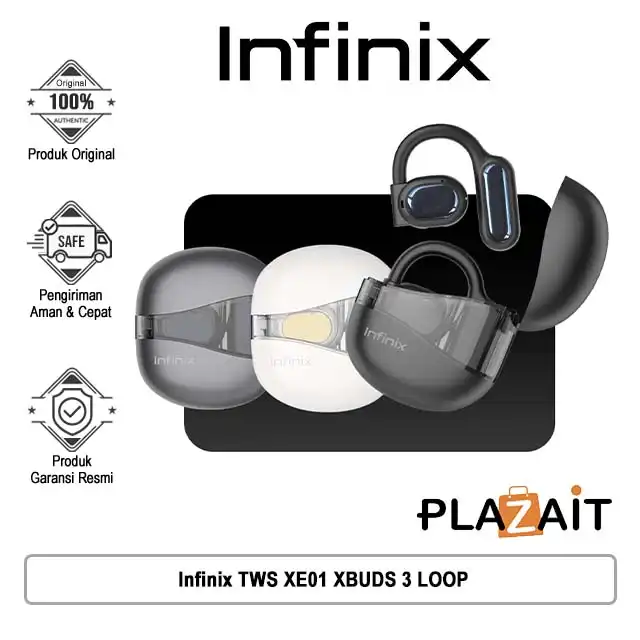 Infinix TWS XE01 XBUDS 3 LOOP – 36 Hours Playtime – 4-MIC AI ENC Crystal-Clear Call