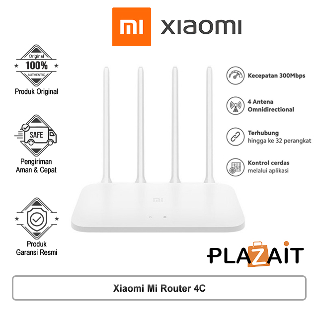 Xiaomi Mi Router 4C 4 Antena Omnidirectional 300Mbps 2.4G
