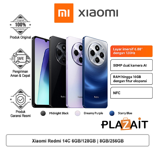 Xiaomi Redmi 14C 6GB/128GB | 8GB/256GB - Garansi Resmi
