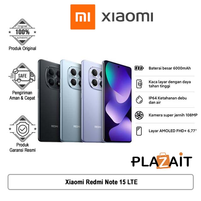 Xiaomi Redmi Note 15 LTE 8GB/128GB | 8GB/256GB - Garansi Resmi