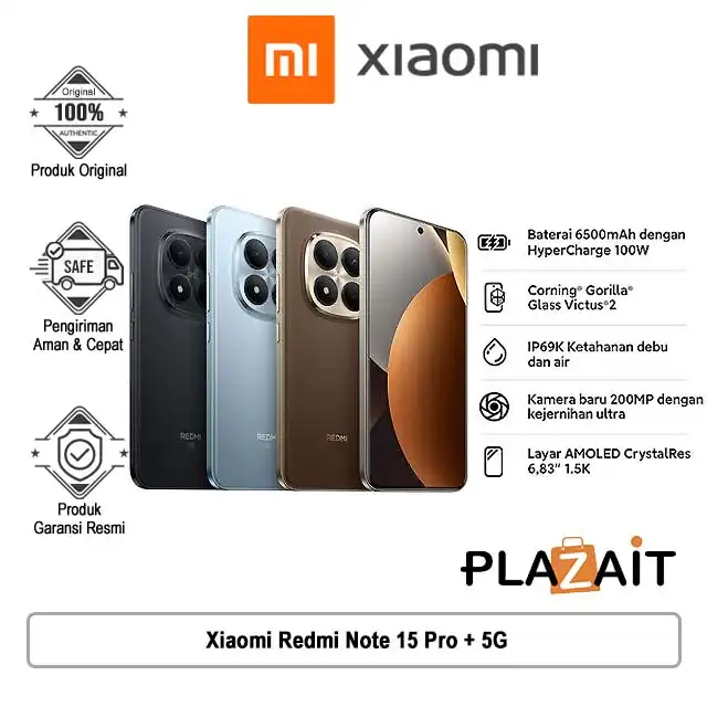 Xiaomi Redmi Note 15 Pro + 5G 8GB/256GB | 12GB/512GB - Garansi Resmi