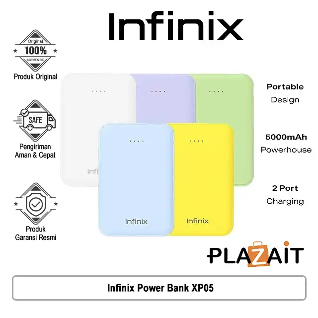 Infinix Power Bank XP05 | 5000mAh Dual Input Port Type C & Micro USB