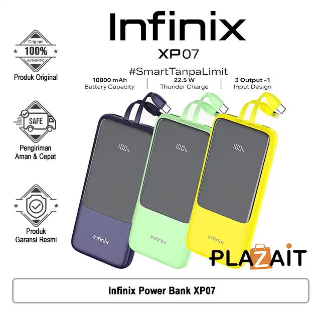 Infinix Power Bank XP07 | 10000mAh Two Way Super Fast Charging Type-C & Lightning