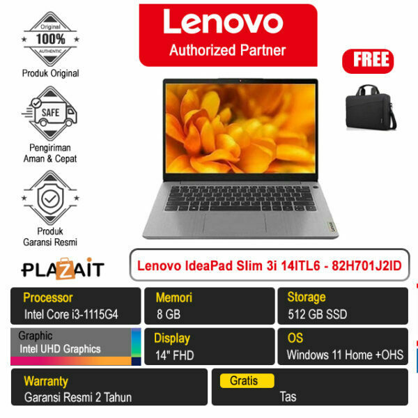 Lenovo IdeaPad Slim 3i 14ITL6 - 82H701J2ID