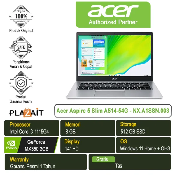 Acer Aspire 5 Slim i3 MX350