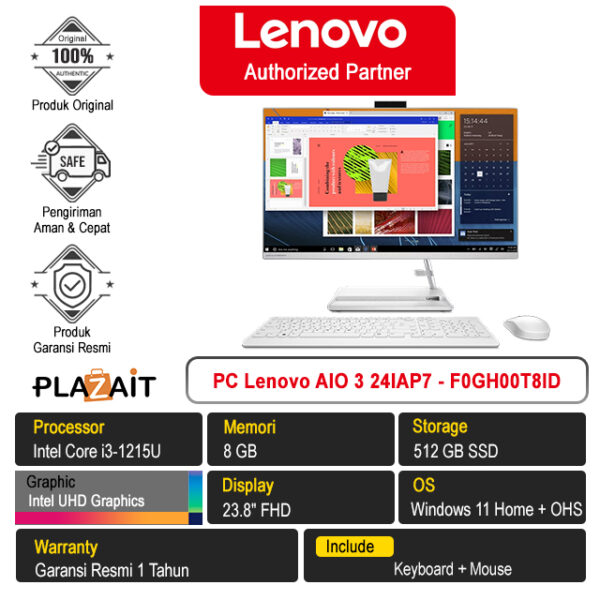 Pc Lenovo Aio 3 24iap7 F0gh00t8id