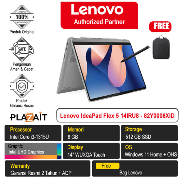Lenovo Ideapad Flex 5 14iru8 82y0006xid