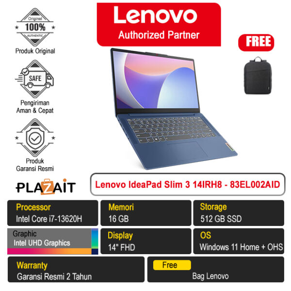 Lenovo Ideapad Slim 3 14irh8 83el002aid