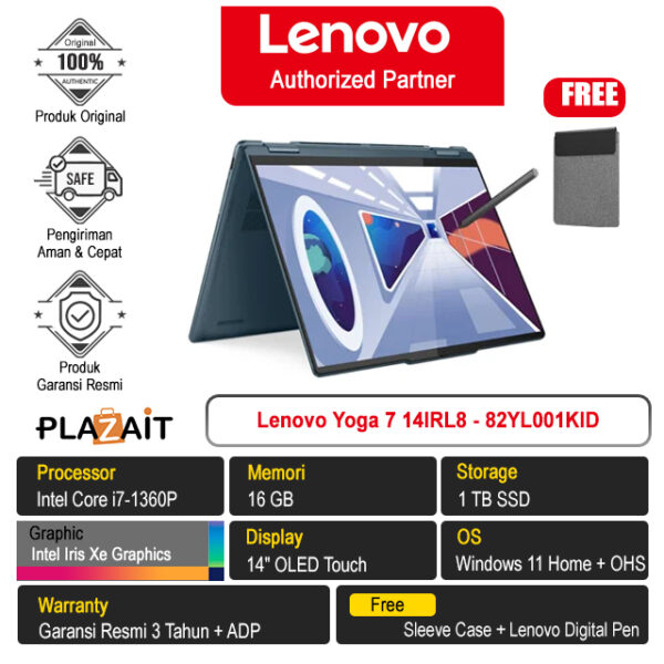 Lenovo Yoga 7 14irl8 82yl001kid